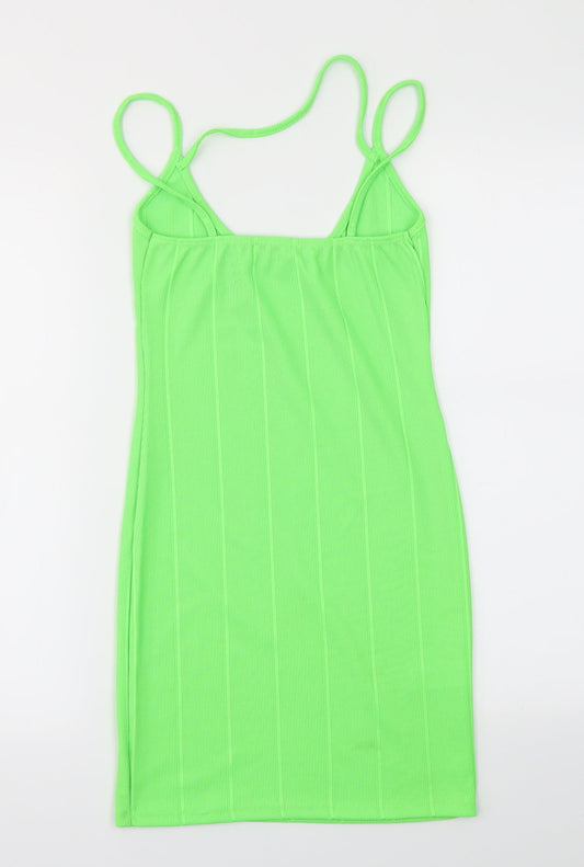 PRETTY LITLE THING Womens Green Fit & Flare Size 8