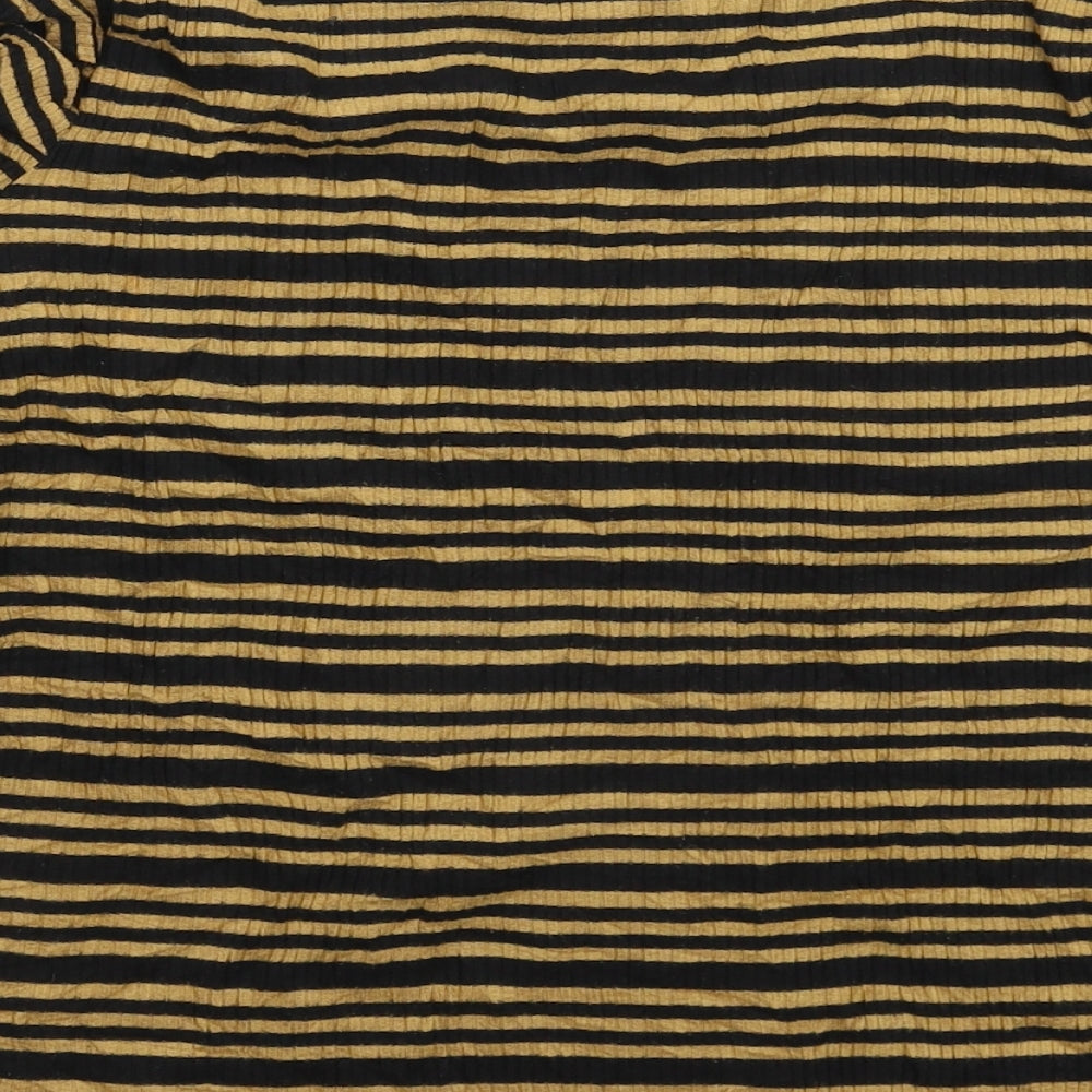 F&F Womens Beige Striped Pullover Jumper Size 16