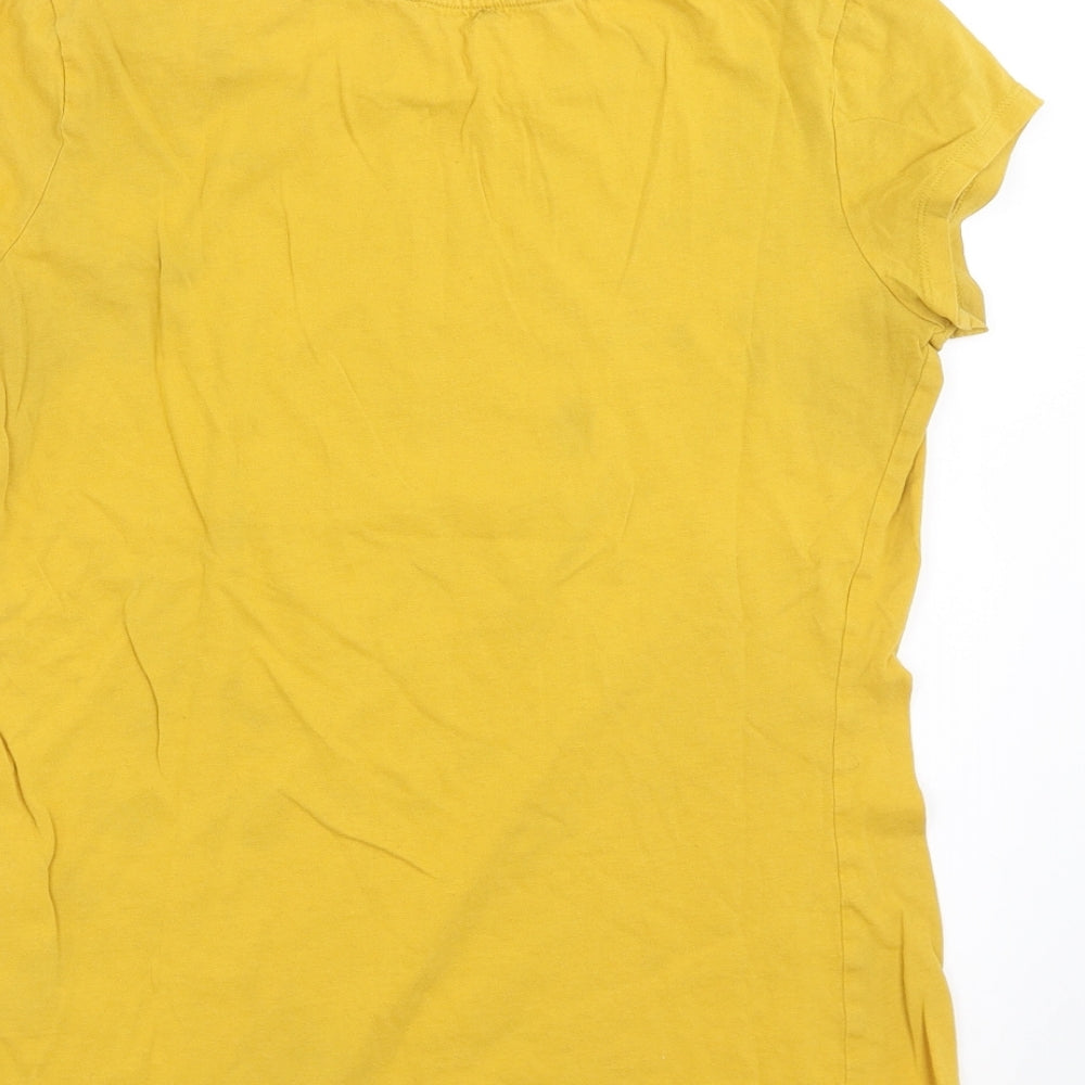 Terranova Womens Yellow Basic T-Shirt Size XL - Selfie