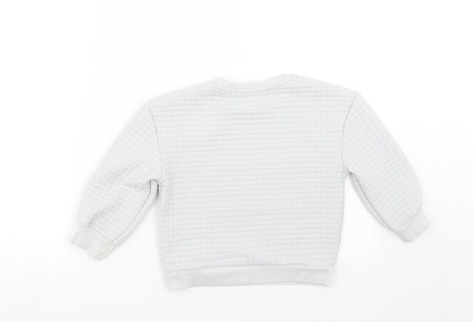 Matalan Boys Grey Check Pullover Sweatshirt Size 3-4 Years