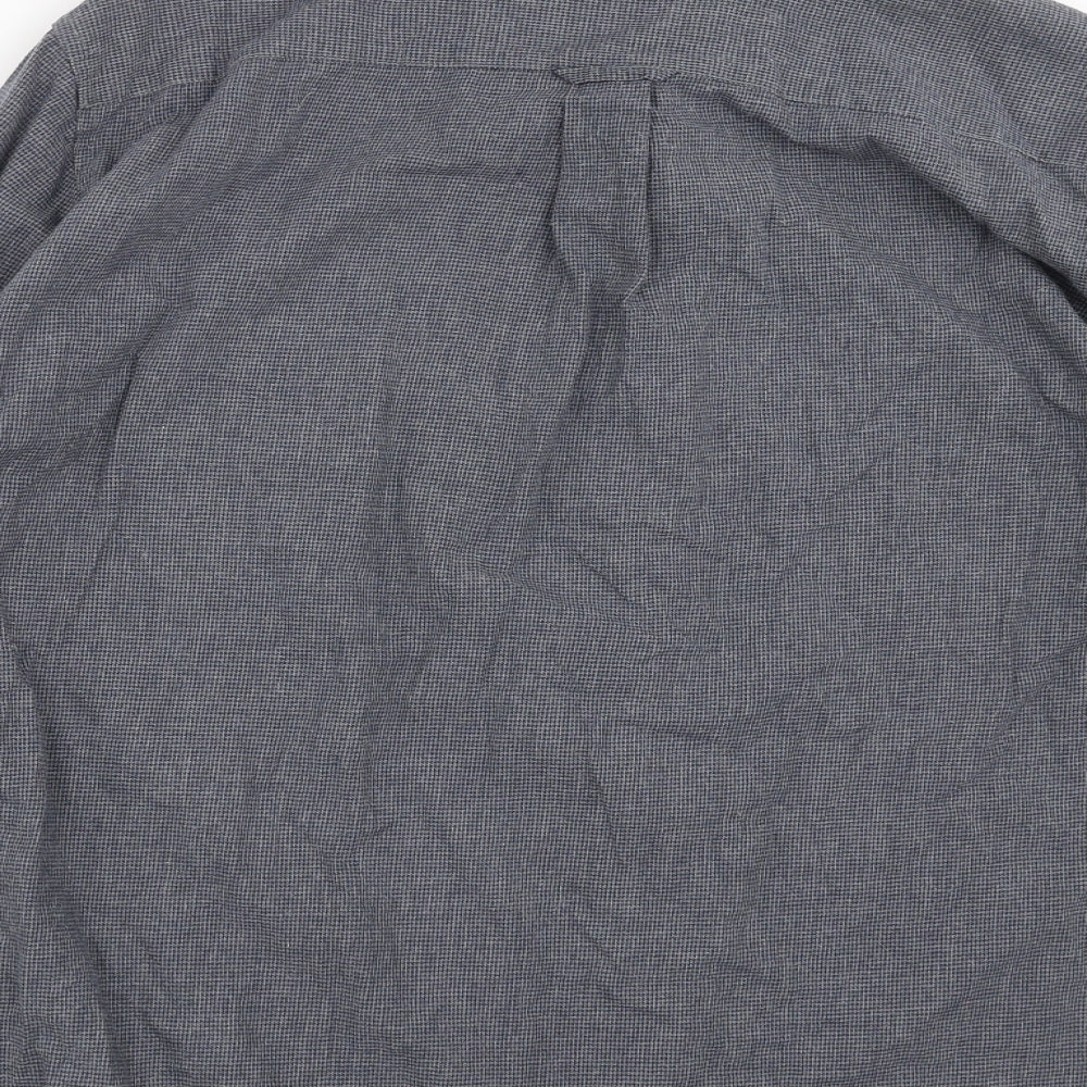 Maine New England Mens Blue Houndstooth Button-Up Size XL - Tailored fit