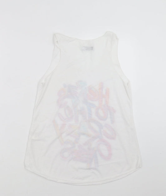 lupus Womens White Basic Tank Size M - here's to the crazy ones