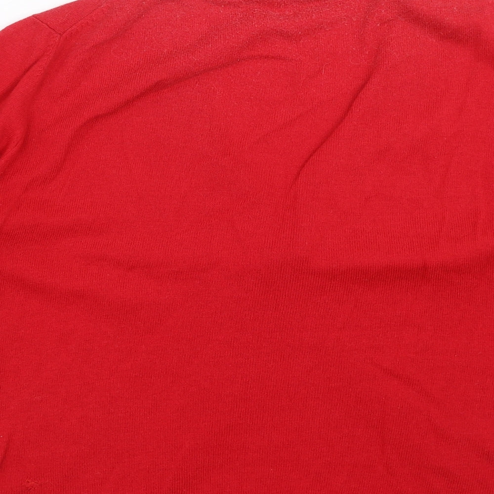 Country Casuals Womens Red Knit Pullover Jumper Size L