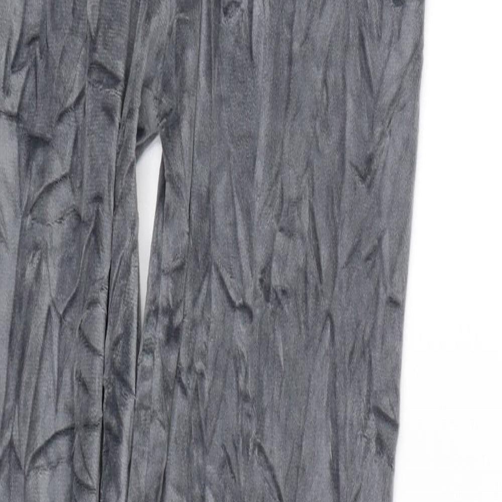 Preworn Womens Grey Striped Velour Sweatpants Trousers Size S L27.5 in