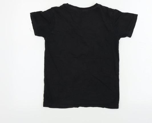 Preworn Boys Black Basic T-Shirt Size 9-10 Years