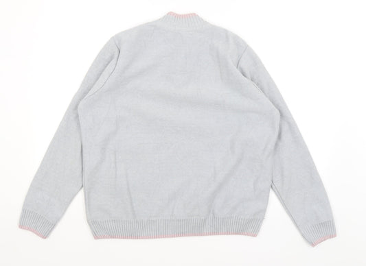 One Up Golf Mens Grey Pullover Jumper Size M