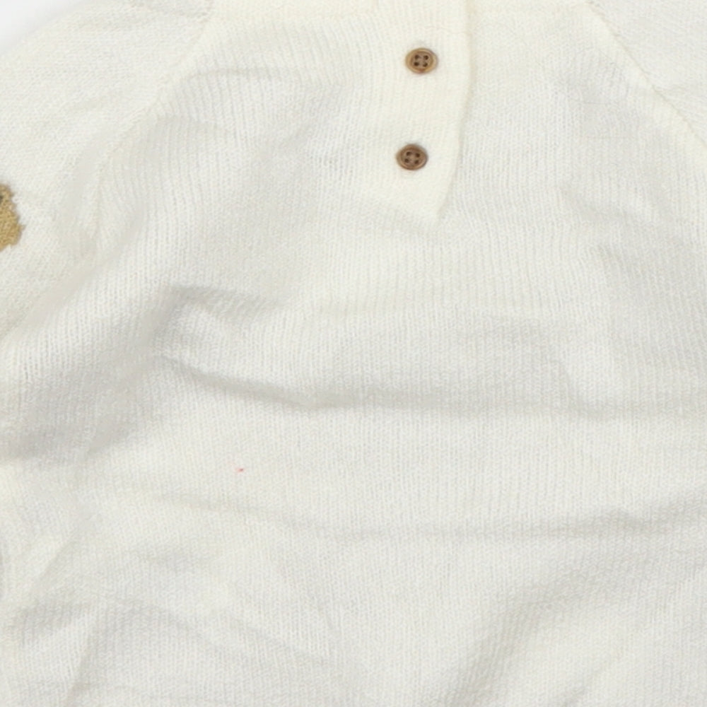 M&S Baby Ivory Pullover Jumper Size 3-6 Months