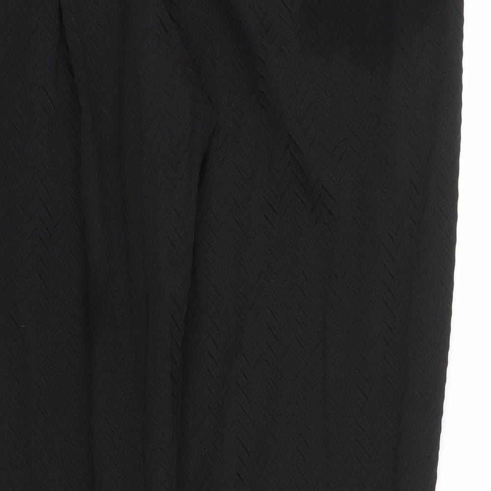 River Island Womens Black Herringbone Carrot Trousers Size S L28 in
