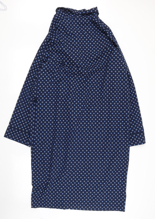 M&S Mens Blue Solid Robe Size S