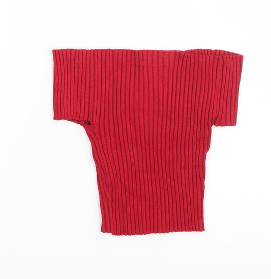 Missguided Womens Red Basic Blouse Size S