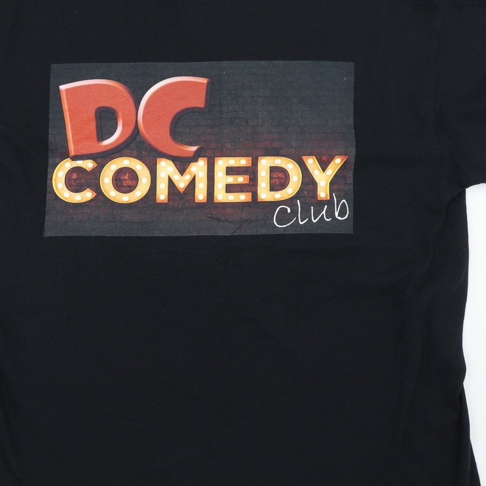 Gildan Mens Black T-Shirt Size L - dc comedy club