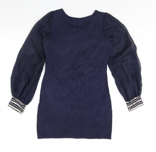 Lila Womens Blue Mini Size 12
