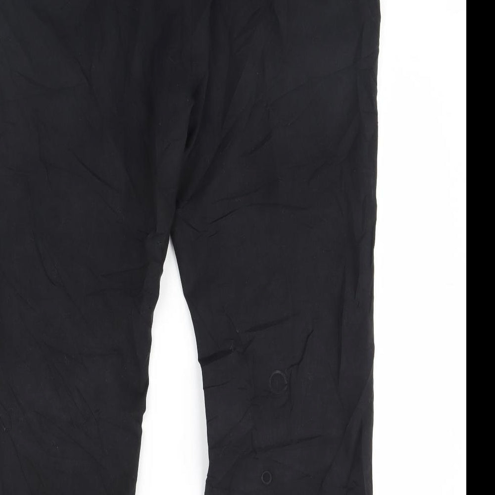 m&s Womens Black Trousers Size 16 L30 in