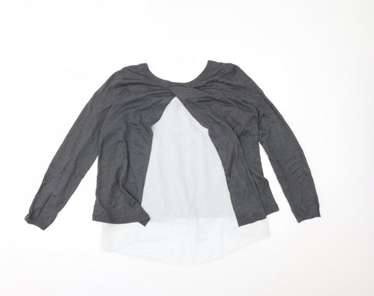 H&M Womens Grey Basic Blouse Size S