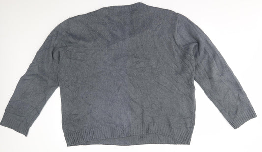 armando Mens Blue Pullover Jumper Size 2XL