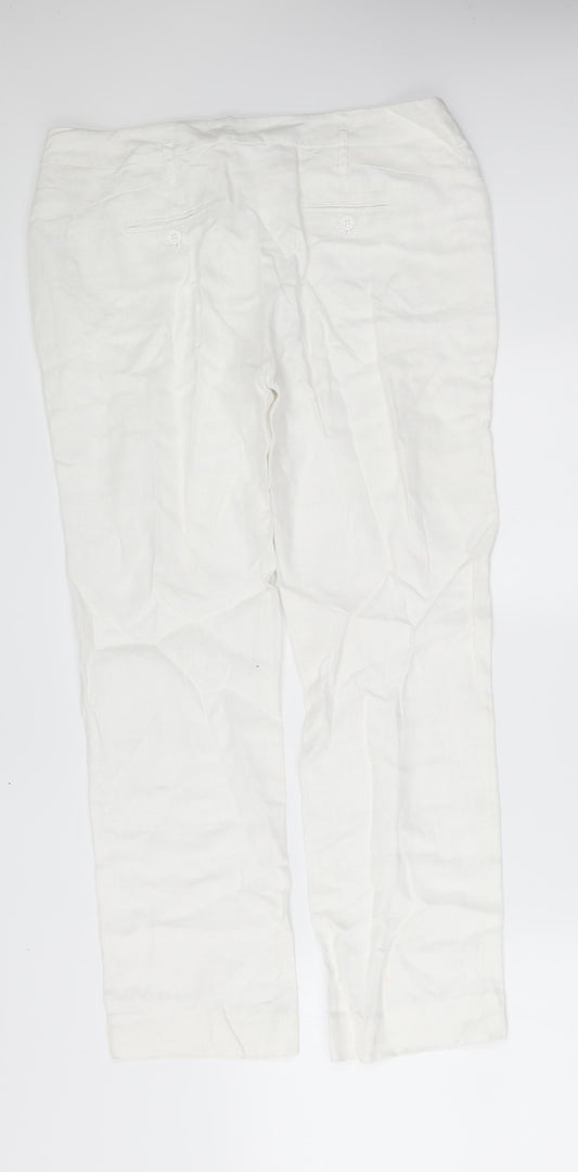 amophora Womens White Trousers Size L L26 in
