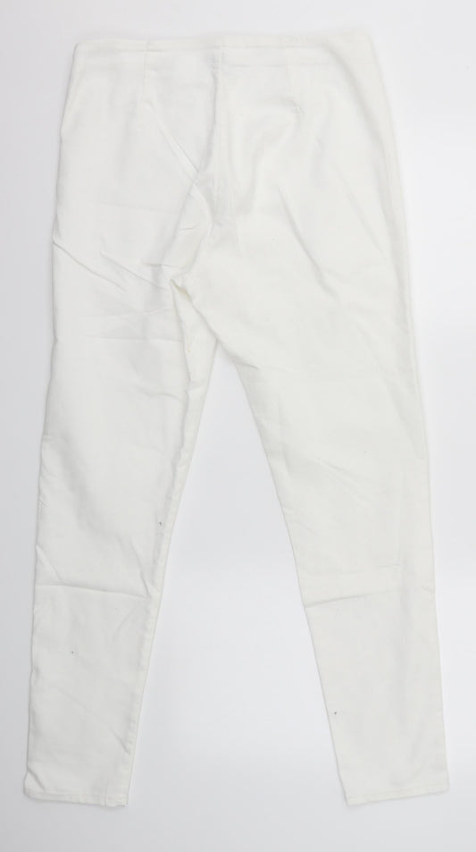H&M Womens White Skinny Jeans Size 14 L28 in