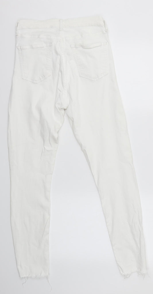 Topshop Womens White Skinny Jeans Size 30 in L32 in