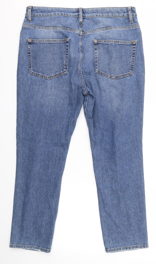Topshop Womens Blue Straight Jeans Size 32 in L30 in