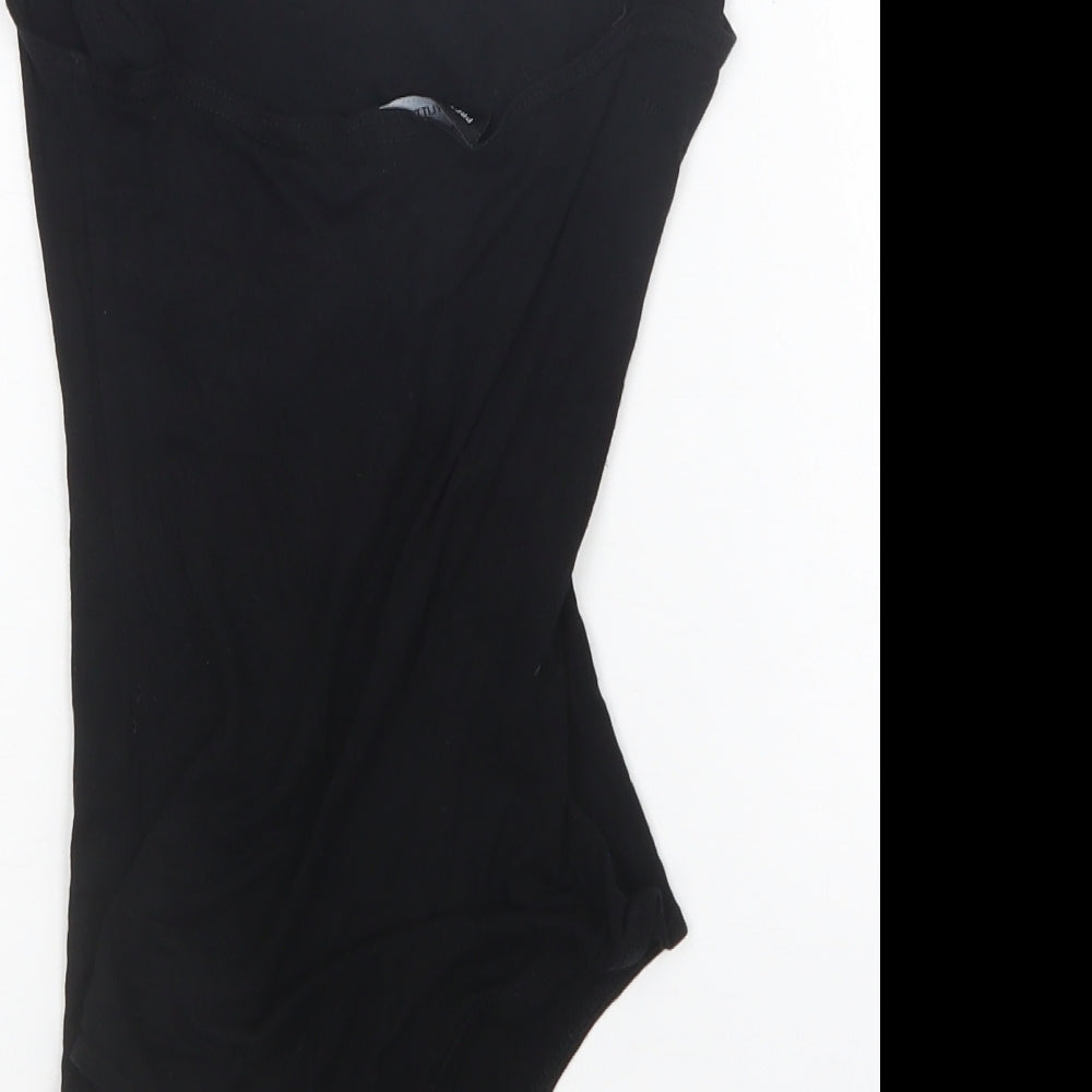 PRETTYLITTLETHING Womens Black Bodysuit One-Piece Size 6