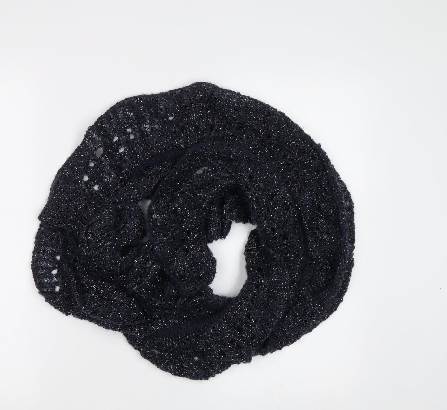 Preworn Womens Blue Knit Scarf