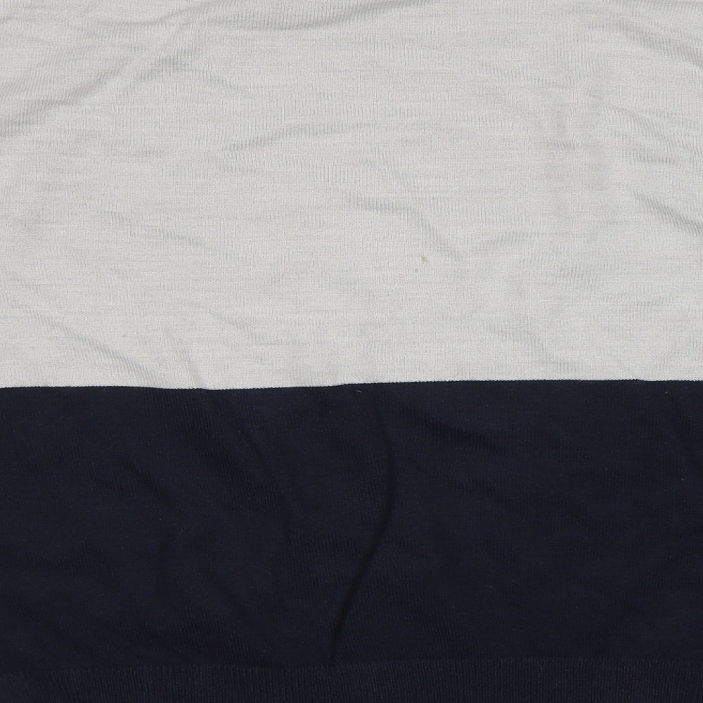 M&S Womens Blue Striped Pullover Jumper Size 12
