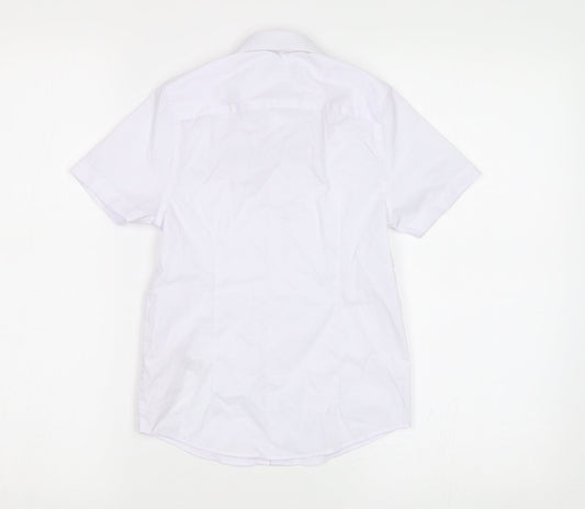 M&S Boys White Basic Button-Up Size 7-8 Years