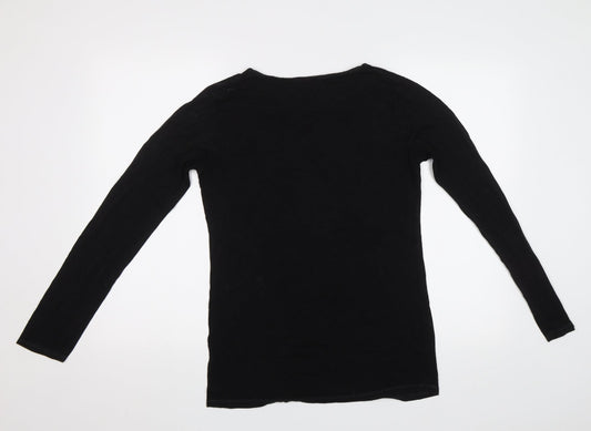Obsession Womens Black Basic Polo Size M