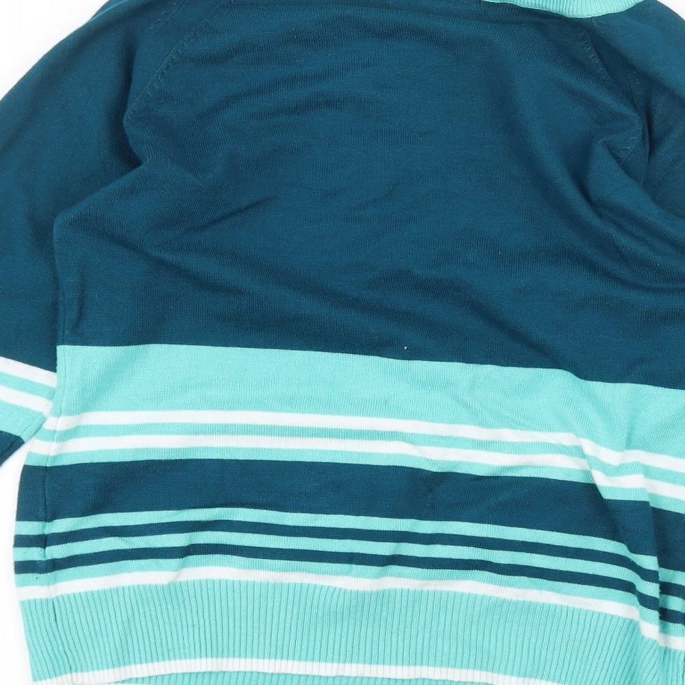 Roseanna Womens Blue Striped Basic T-Shirt Size S