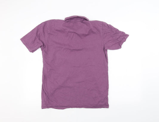 Studio Mens Purple Polo Size M