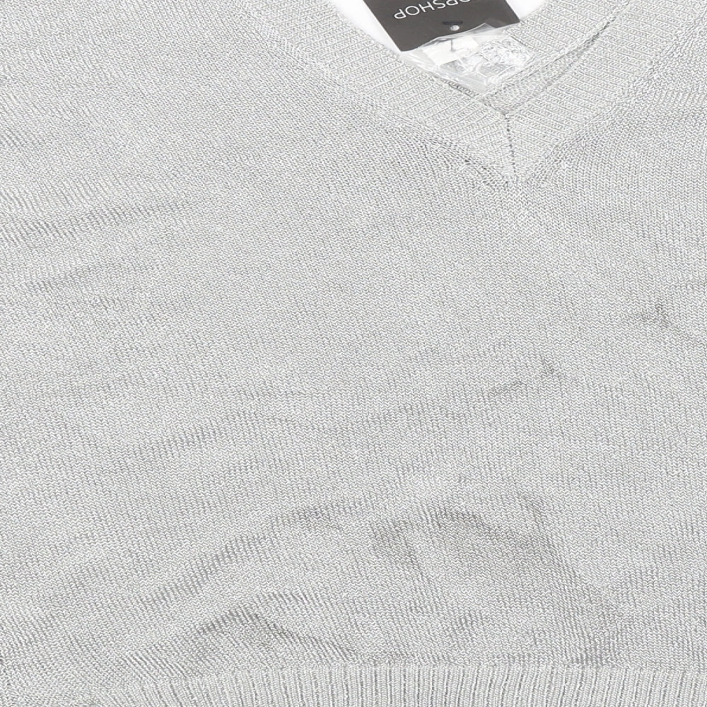 Topshop Womens Silver Pullover Jumper Size 12