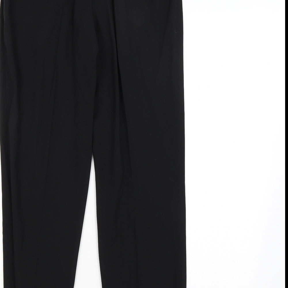 M&S Womens Black Trousers Size 12 L28 in