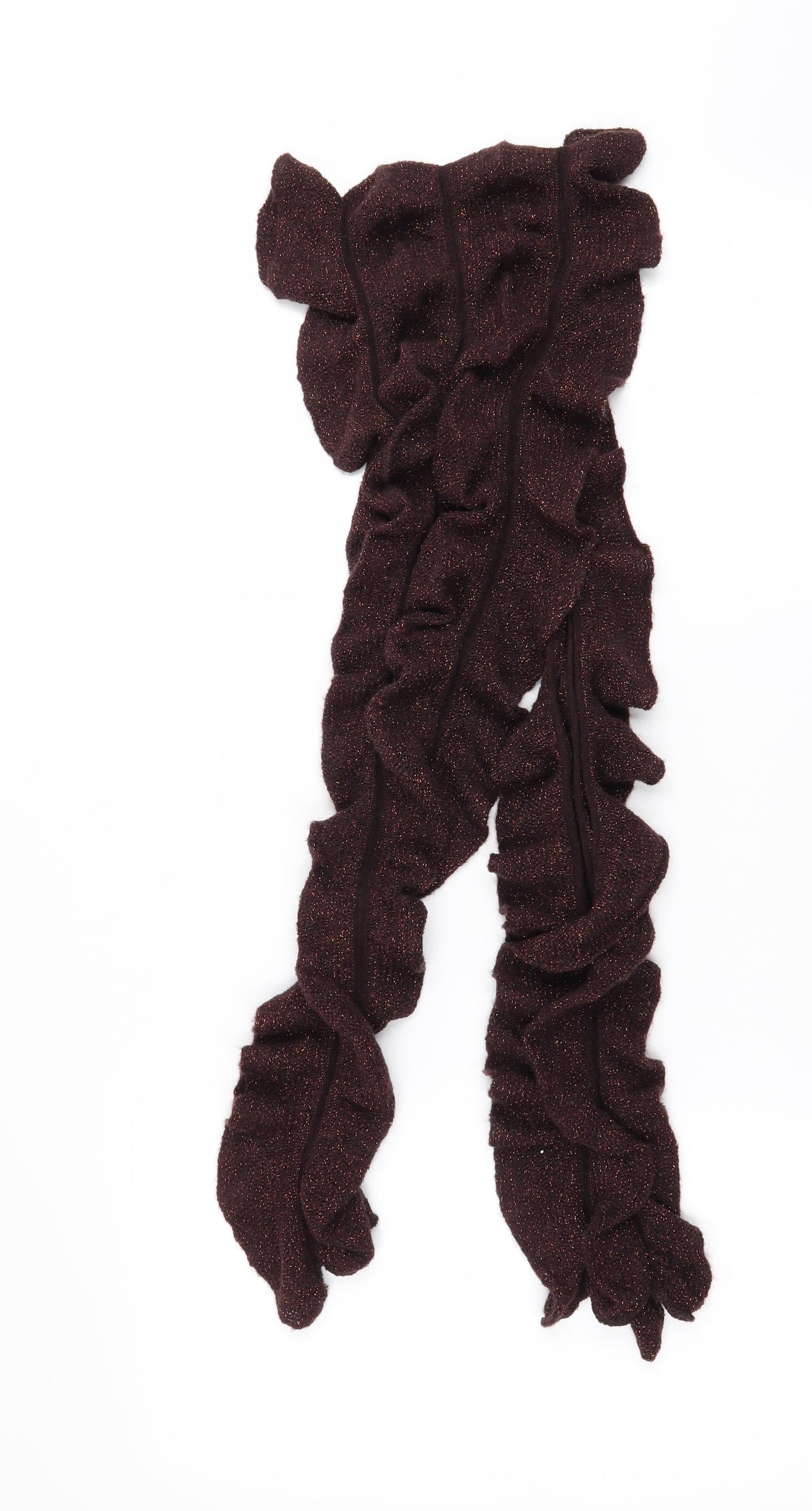 Preworn Womens Brown Scarf - Glitter effect,