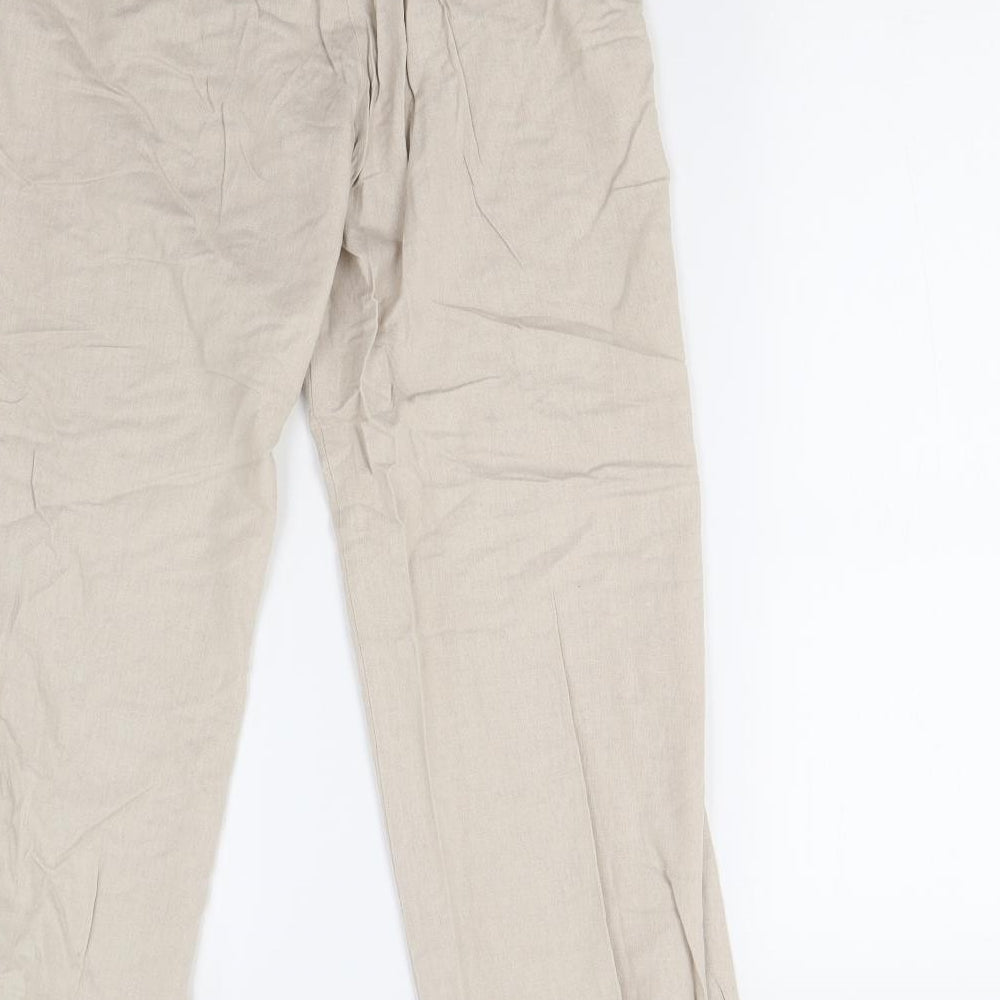 Preworn Womens Beige Trousers Size 12 L28 in