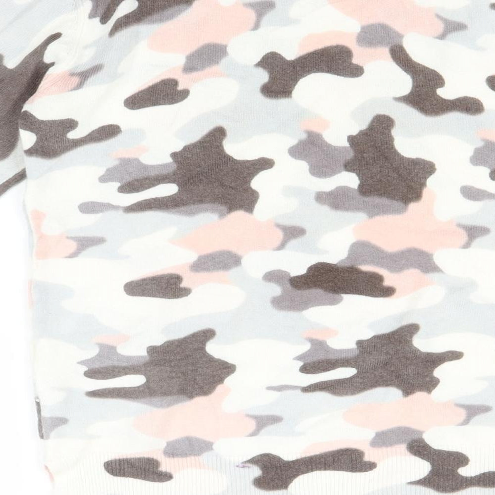 Marks and Spencer Womens Multicoloured Camouflage Pullover Jumper Size 8