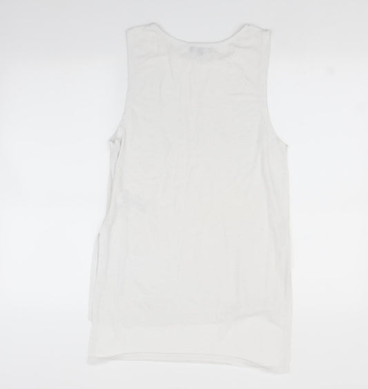 New Look Womens White Basic T-Shirt Size 10