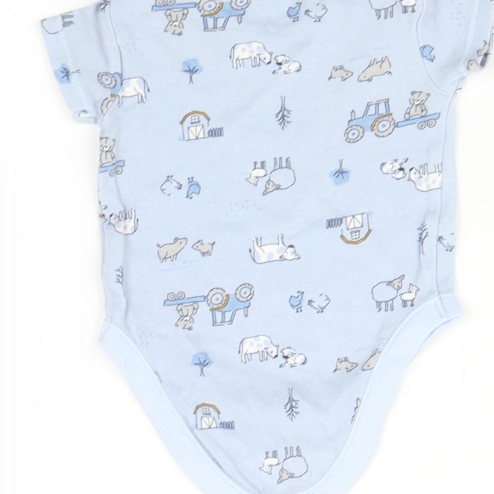 TU Baby Blue Romper One-Piece Size 0-3 Months