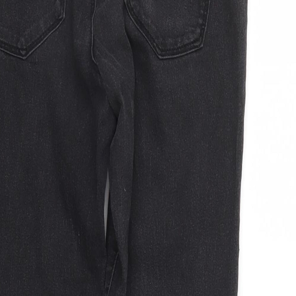 Denim & Co. Womens Black Denim Straight Jeans Size 10 L30 in