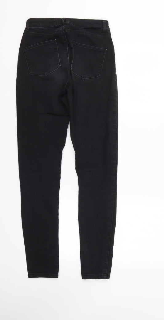 Dorothy Perkins Womens Black Denim Tapered Jeans Size 8 L29 in