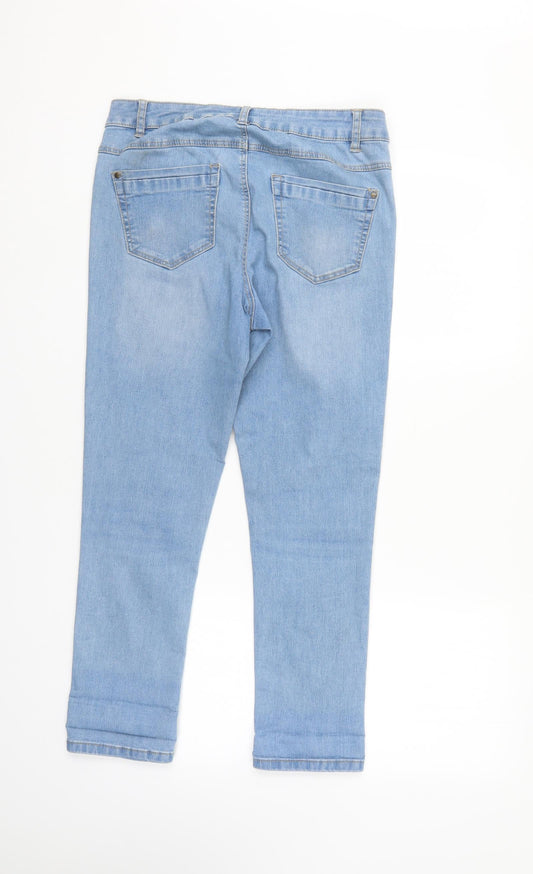 George Womens Blue Denim Straight Jeans Size 10 L26 in