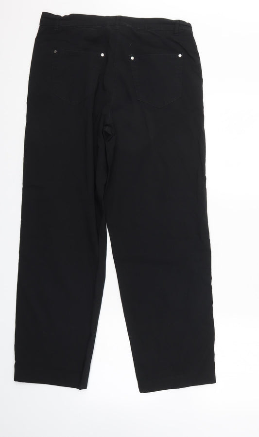 Vunic Womens Black Straight Jeans Size 12 L28 in