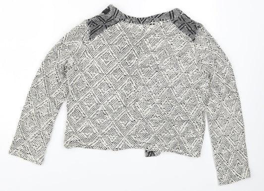 Miss Selfridge Womens Ivory Geometric Jacket Size 12