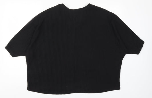New Look Womens Black Basic T-Shirt Size M
