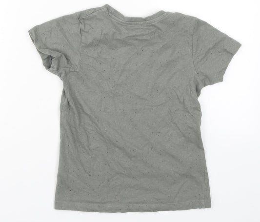 Matalan Boys Grey Basic T-Shirt Size 7 Years