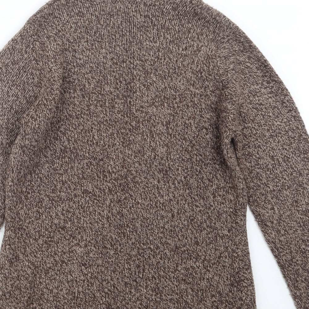 EWM Womens Beige Knit Cape Jumper Size 14