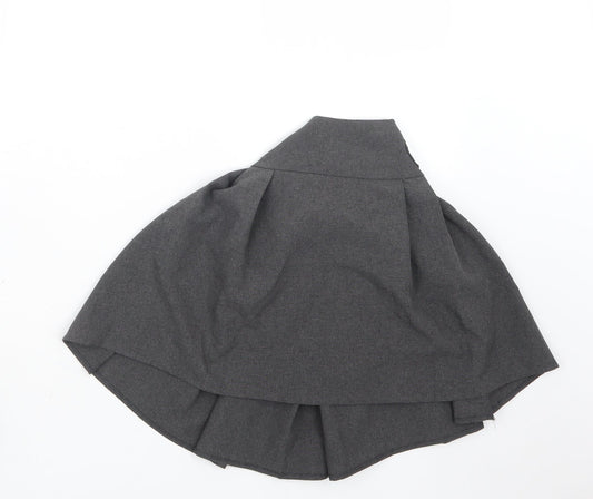 Peacocks Girls Grey A-Line Skirt Size 8-9 Years