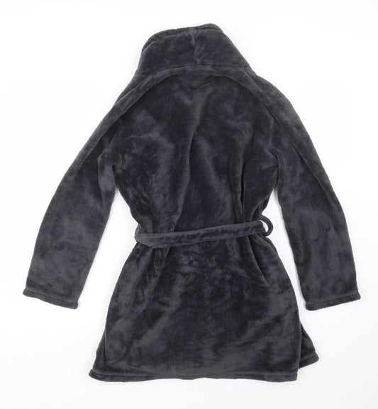 New Look Womens Grey Geometric Top Robe Size S