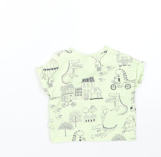 NEXT Boys Green Geometric Basic T-Shirt Size 0-3 Months