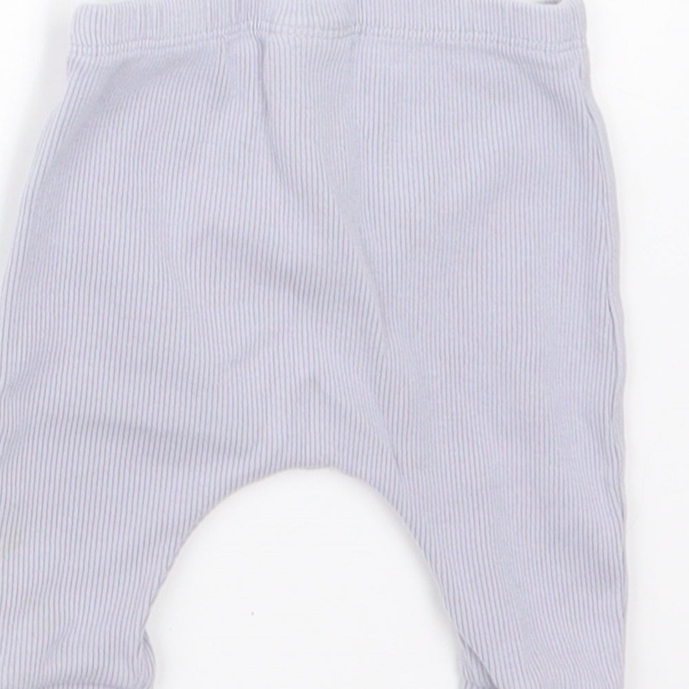 Brand and care label for Next Baby Purple Capri Trousers, size 0-3, Months