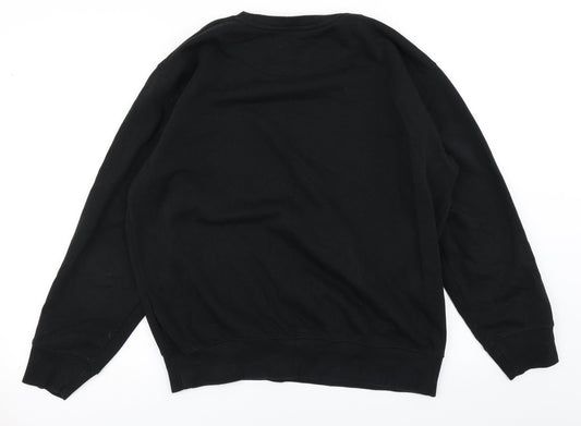 Hutson Harbour Mens Black Pullover Sweatshirt Size S